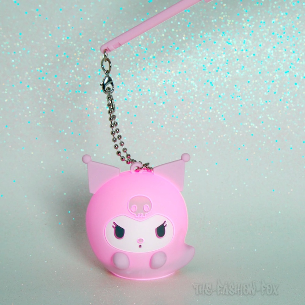 Sanrio Japan Kuromi Glowing Ghost Light-Up Lantern Keychain Key Chain Rare NEW